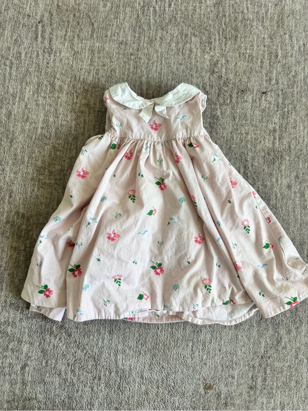 Janie and Jack Pink Floral Collared Sundress